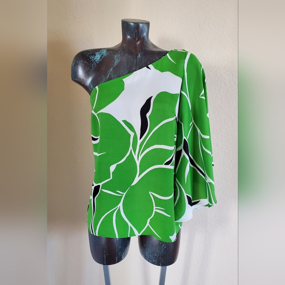 Like New!-Off 1 shoulder tropical top Sz Sm